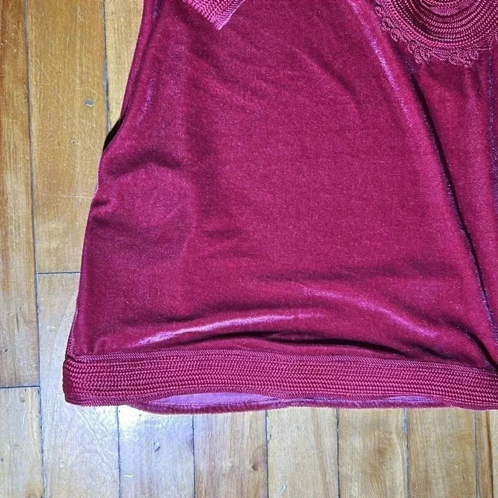 Velvet soft‎ surroundings pink embellished  tunic - Picture 4 of 8